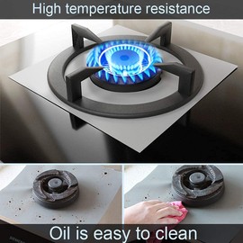 Jeffergarden 6 Pieces Gas Stove Burner Cover Induction Mat Gas Stove Burner Cover Gas Stove Burner Covers Gas Stove Mats Burner Covers Fibreglass Reusable Stove Gas Stove Protector