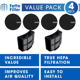 Fette Filter Replacement Filters for Bissell Vacuums, Compatible with SurfaceSense MultiClean 3418, Pet Hair Eraser Turbo 3774F, PowerLifter 3404.2 Post-Motor & 4 Pre-Motor Filters