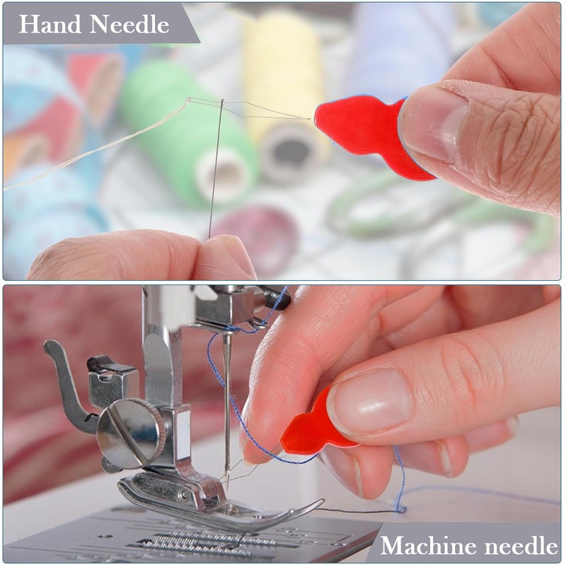 12pcs Needle Threaders Brass Wire Gourd Shaped Plastic Needle Thread