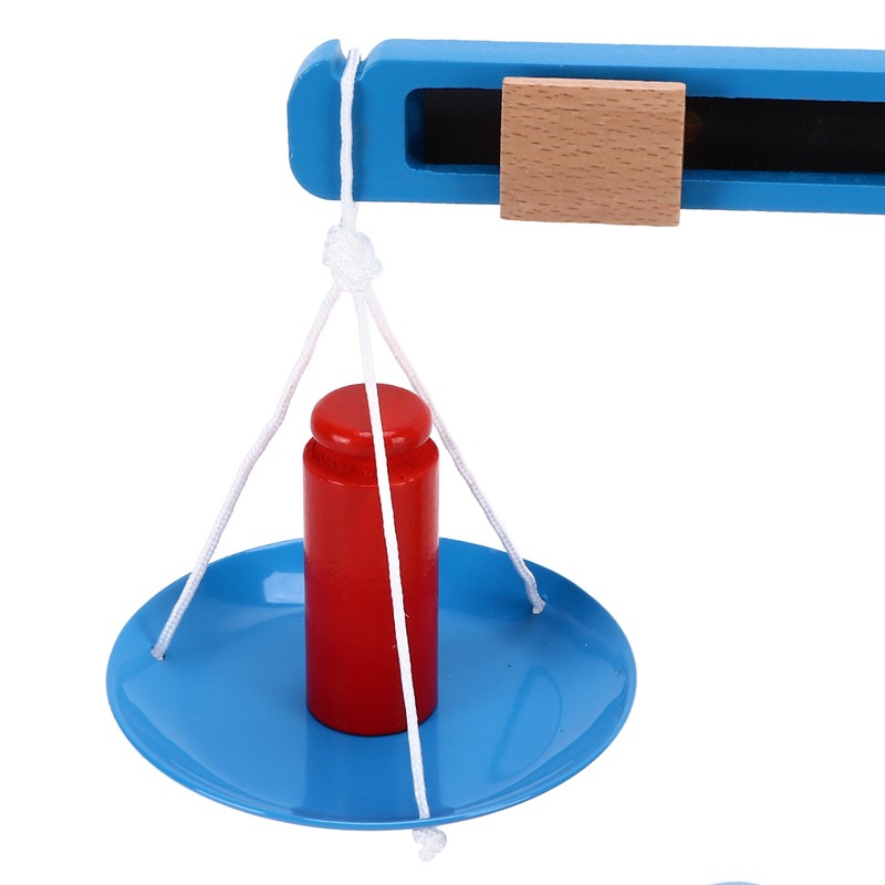 Wooden Weighing Scale Toy Set Educational Balancing Scale Toy Math