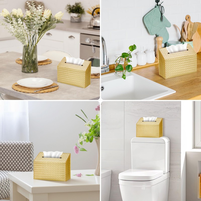 NiHome PU Leather Tissue Box Cover for Kleenex Hand Towels,