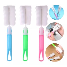 Universo en Linea 3 Esponja Cepillo Limpieza Mango Desmontable Vasos Cocina F