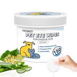 Opdent 150Pcs Eyes Wipes for Dogs - Tear Stain Remover for Dogs - Dog Eye Cleaner, Eye Debris, Discharge, Mucus Secretions - Eye Wipes for Dogs & cat Eye Wipes - 3.2 inches