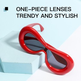 Cyxus 1134 Women's Sunglasses, UV Protection, Cute, Lightweight Design, For Fishing, Driving, Climbing, Travel, Sports, Stylish, 03-red