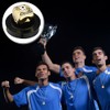 12 Pcs Soccer Championship Rings with Display Chain and Stand