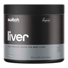 Switch Nutrition Organic Grass Fed Beef Liver, 120 Capsules