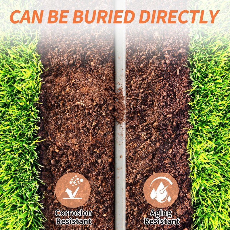 14/2 UF-B Wire 50FT Pure Copper Direct Burial Cable, Sunlight