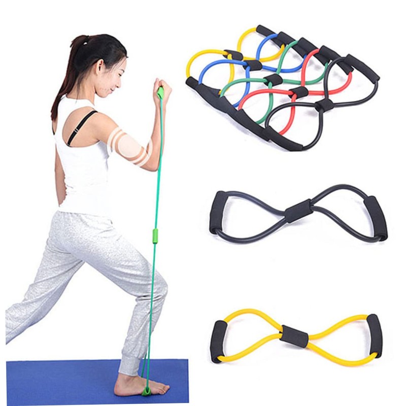 Abaodam Chest Expander Resistance Bands Durable Shaped Stretching Strap for