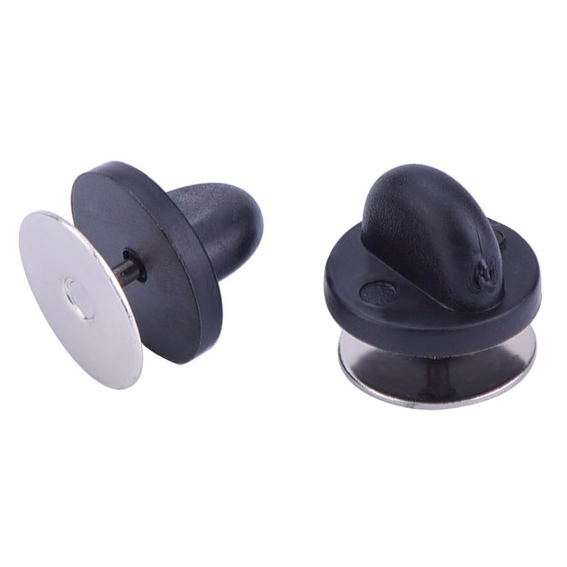 yueton 100pcs 11mm PVC Rubber Pin Backs