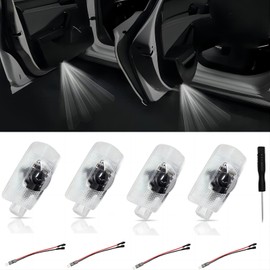 4Pcs Car Door Lights Logo Projector Compatible for LS/ES/is/LX/RX/GS/GX/RC/UX Car Accessories, No Fade HD LED Car Welcome Projector Lights, 3D Ghost Shadow Light