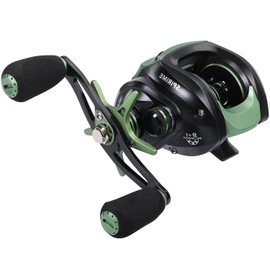 Sougayilang Fishing Baitcasting Reel, Baitcaster Fishing Reels with 9+1BB,Magnetic Braking System- Casting- Black- Left