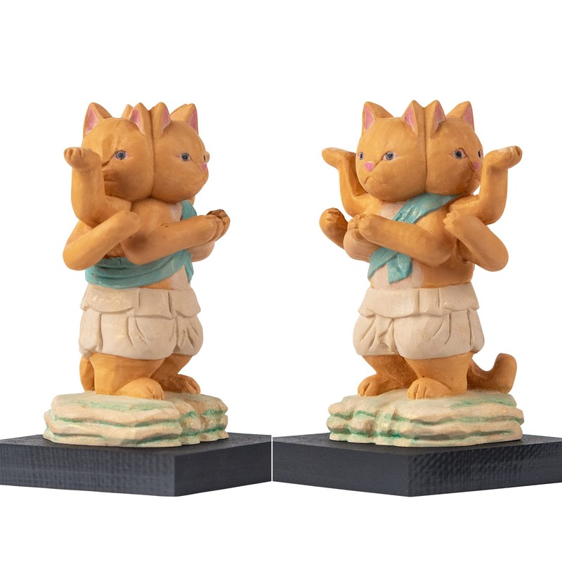 Buddha Cat Asura, Original Sculpture Supervised by Buddha Shop Sakai