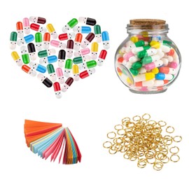 Prmape Pack of 101 Letter Capsule with Desired Bottle, Message Capsule with Rolled Love Letters, Smile Face Capsule Message for Boyfriend or Girlfriend