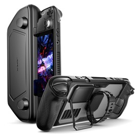 JSAUX PC0104 ModCase Compatible with Steam Deck, Steam Deck Case Comprehensive Protection Include Detachable Front Shell, Body Protective Shell, Metal Bracket and Strap - Basic Set