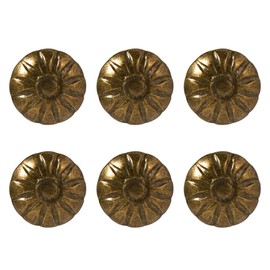 EXCEART 100 tachuelas decorativas para el pulgar, chinchetas para sofá, muebles, chinchetas de flores, chinchetas doradas para fotos, mapas de pared, tablón de anuncios, sacacorchos (latón)