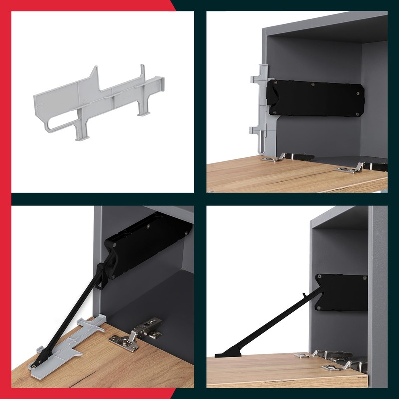 KOTARBAU Flap Fitting Bar Compartment Black 259 mm Construction Plastic