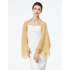 BEAUTELICATE Bridal Wedding Chiffon Shawl Shrug with Arm Hole Bridesmaid Cover Up Evening Party Summer Shawl