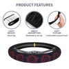 Steering Wheel Cover for Women Men Anti-Slip Breathable and Sweat