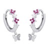 Prinzessin Lillifee 2027893 Silver Children’s Creole Earrings, Butterfly Pendant