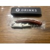 DRINKS Corkscrew Wine Bottle Opener Waiters Key Wood Double Hinged