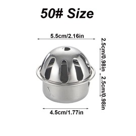 TopHomer 304 Stainless Steel Dome Gutter Guard Filter Anti-Blocking Outdoor Gutter Cleaning Tool for Round Sewers, Easy to Install (50#)