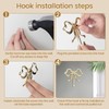 Abizarch Gold Wall Hook, 4 Pcs Coat Hook Bow Knot