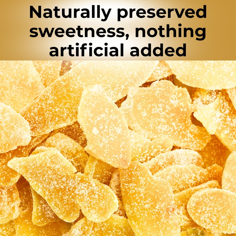 Organic Crystallized Ginger Slices Kosher Non GMO Sweet and Spicy