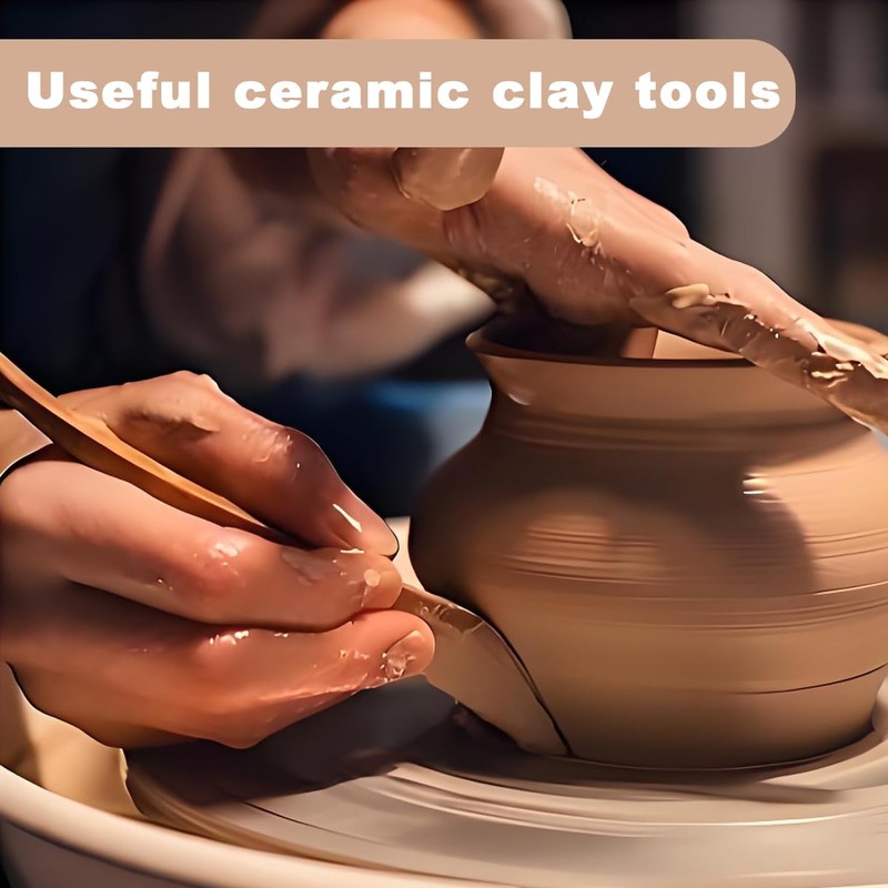 Clay Modelling Tools, 10 Pcs Wooden Clay Sculpting Modelling Pottery