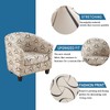 NILUOH Club Chair Covers 2-Piece Stretch Tub Chair Cover Printed
