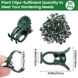 50pcs Plastic Clips Reusable Holder for Stems Support Clip