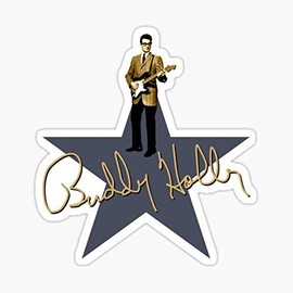 Buddy Holly - Signature Sticker - Sticker Graphic - Auto, Wall, Laptop, Cell, Truck Sticker for Windows, Cars, Trucks