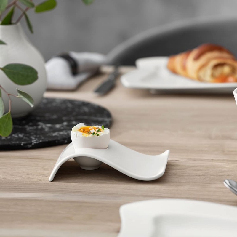 Villeroy und Boch NewWave Eierbecher, Eierständer mit passgenauer Einbuchtung, Premium