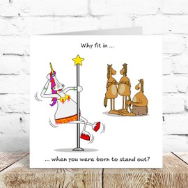 SWIZZOO Funny Birthday Card for Her - Hen/Wedding/Mother's Day Card for Glam/Glamorous, Outrageous, Fun Female Friend, Mum, or Girlfriend - Humorous/Humor and Amusing. Handmade