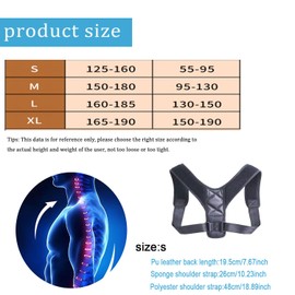 LxcshLjx Back Brace Posture Corrector, Adjustable Breathable Posture Corrector Support Strap, Upper Back Shoulders Straightener Support Belt, Clavicle Supportive Brace for Improve Hunchback Posture(S)