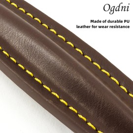 Ogdni Guitar Amplifier Handle,PU Leather Internal Steel Leather Style Replacement Strap for Guitar Amplifiers Speaker,Black (brown)