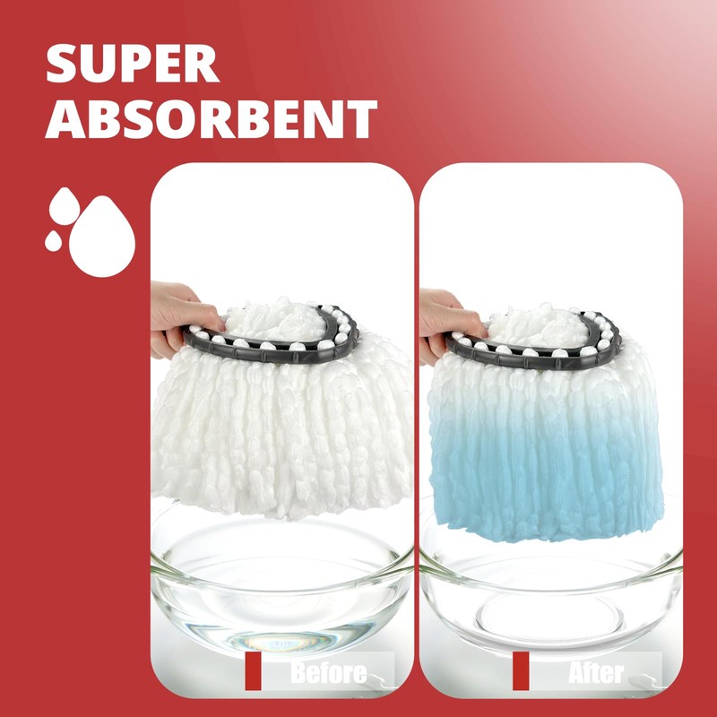 Mop Replace Head, 3 Pack Spin Mop Replacement Head for