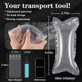 200 Count Packing Air Pillows for Shipping Supplies Box Filler Alternative to Packing Peanuts, Purse Stuffers for Size 4.72" x 9.84"，Provide Efficient Packaging Solutions for Logistics Companies