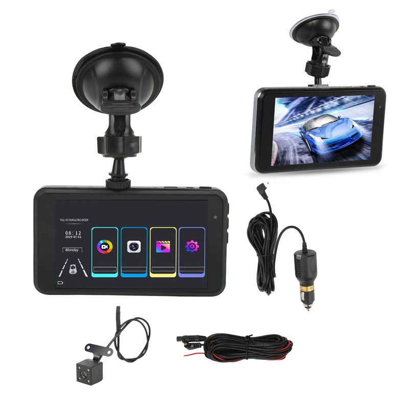 4in Touch Screen Driving Recorder 1080P Dual Dash Cam Night