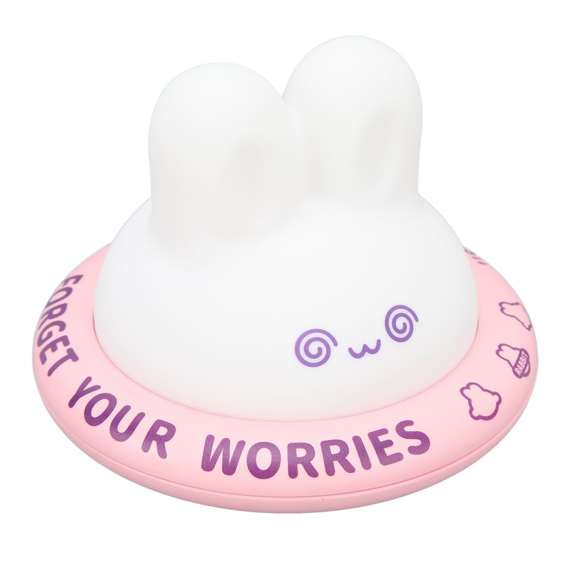 Cute Bunny Night Light Rechargeable 3 Levels Warm Light Soft