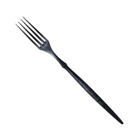 ARAS Cutlery Fork, Stylish, Caratory, Camping, Outdoors, For Children and Adults, Black, Made in Japan