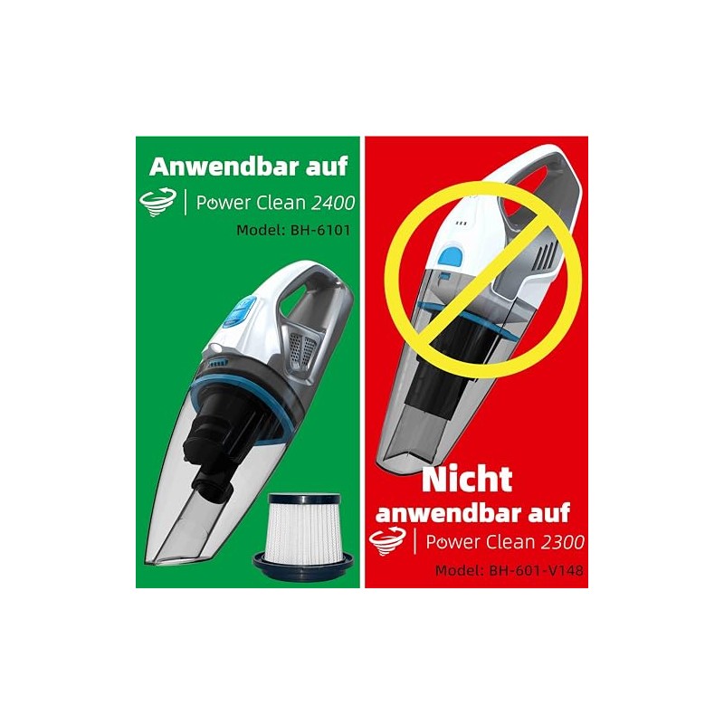 Anktel Filter Replacement Filter Only for -Power Clean 2400- (Pack