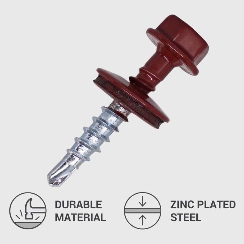 (Pack of 150) Metal Roofing Screws 4.8 x 25 mm