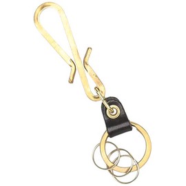 Namiwa Leather L-30303 Tochigi Leather Hook Type Key Charm - black