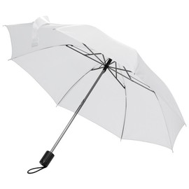 Mens Ladies Small Pocket Telescope Umbrella Compact Folding (White)