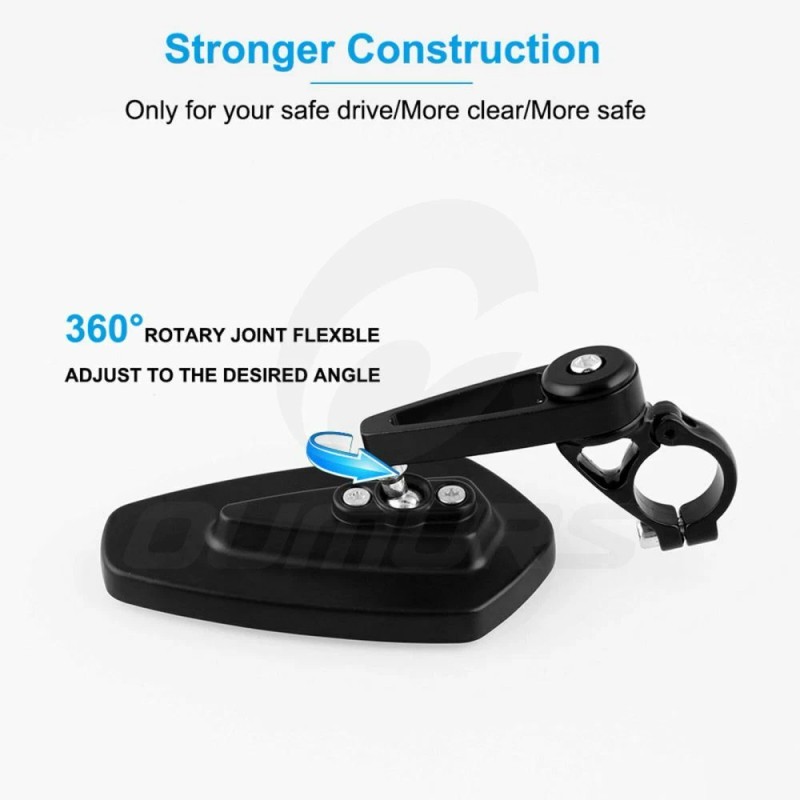 OUMURS Motorcycle 7/8" 22mm Handle Bar End Mirrors For For
