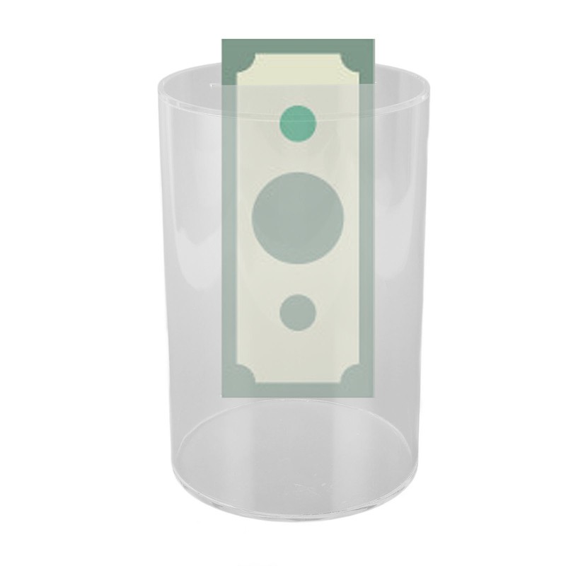 Clear Money Bank Large Capacity Drop Resistant Transparent Ballot Tip