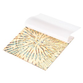 MECCANIXITY 50 Pcs Gold Leaf Sheets 5.5" x 5.5" Imitation Gold Foil Sheets Variegated Booklet with Pattern for Crafts,Picture Frames,Nails and DIY Arts Decoration,Gold Blooming Flower