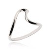 Sovats Women's Wave Thumb Ring 925 Sterling Silver, Sterling Silver