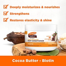 Palmers Cocoa Butter Biotin Length Retention Mascarilla Protectora, Fortalece, Nutre y Restaura la Elasticidad y el Brillo. Apto para todo tipo de... 