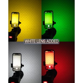 BIGSUN Q984 LED Spotlight 1600000 High Lumens Flashlight with 4 Color Lenses and Phone Holder, 14000mAh Battery & COB Floodlight Outdoor Search Light for Camping,Hunting